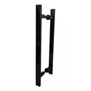 Puxador Para Portas Madeira / Vidro Alumínio Preto - 40 Cm