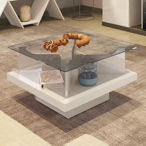 Mesa de Centro Quadrada 70cm Clear Artely