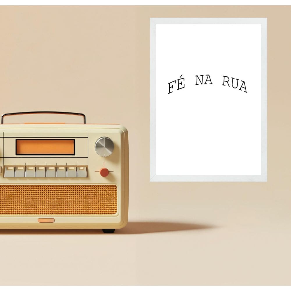 Quadro Minimalista - Fé Na Rua 33X24Cm