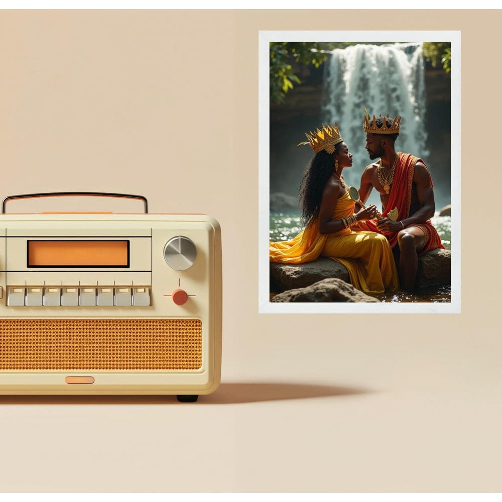 Quadro Decorativo Xangô E Oxum 33X24Cm