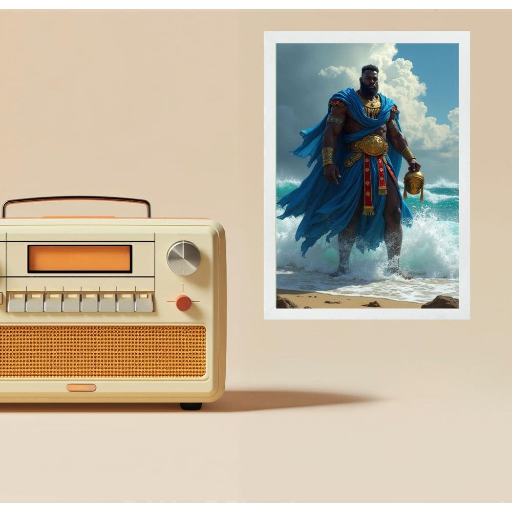 Quadro Umbanda Ogum Beira Mar 33X24Cm