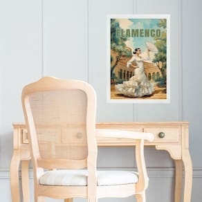 Quadro Decorativo Dançarina Flamenco 45X34Cm - Com Vidro