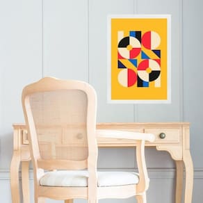 Quadro Gravura Arte Bauhaus 24X18Cm - Com Vidro