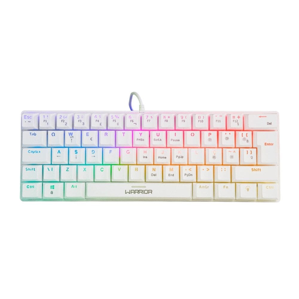 Teclado Gamer Mecânico Royal Precision, Blue Switch, ABNT2, RGB Branco Warrior - TC311