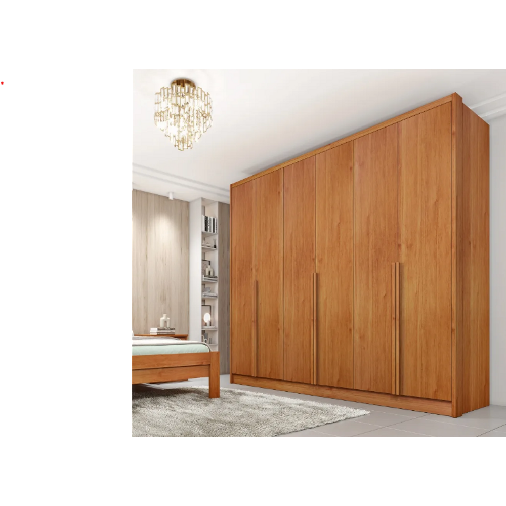 Guarda Roupa Casal 100% MDF 6 Portas 6 Gavetas Realeza Tcil Móveis - Cinamomo