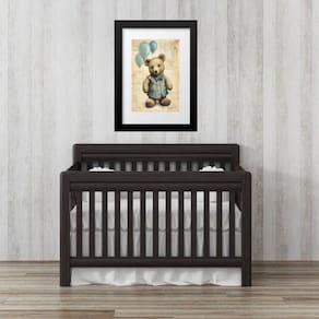 Quadro Infantil Ursa Retrô Balões - 60X48Cm