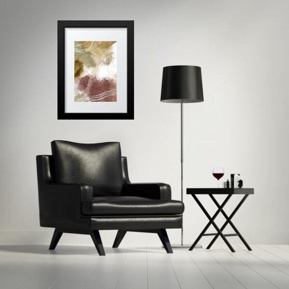 Quadro Sala Abstrato Aquarelado - 60X48Cm