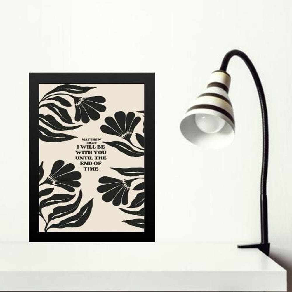 Quadro Decorativo Versículo Bíblico 33X24Cm - Com Vidro