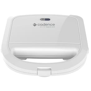 Sanduicheira Eletrica 750W Cadence Antiaderente Branca 220V