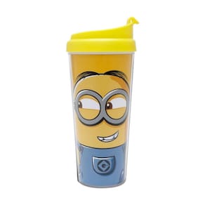 Copo Térmico Minions Bob Looking Amarelo 8,5 x 17,5 cm