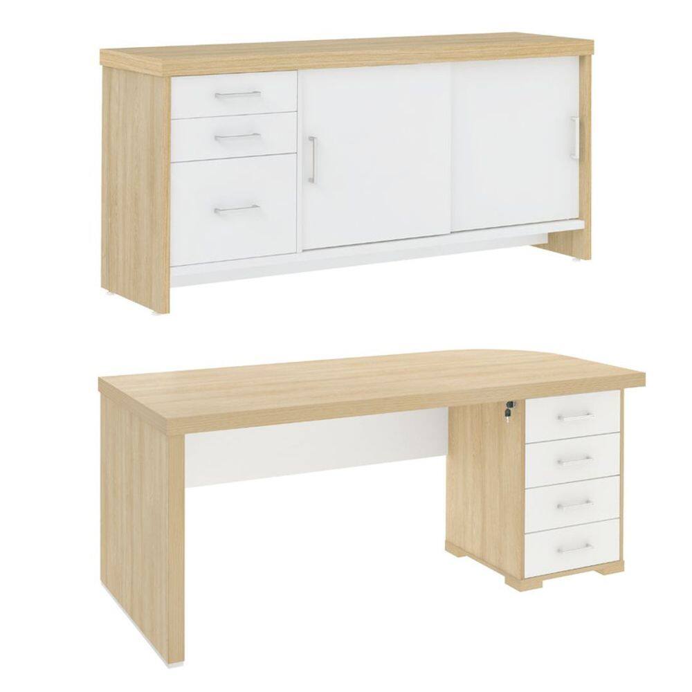 Conjunto Escritório: Mesa LD 6213 + Balcão 6206