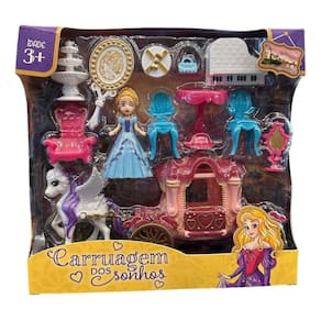 Ca002 - Castelo De Brinquedo De Plastico Com Acessorios E Bonecos - 7898506721719