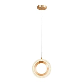 Lustre Pendente Astraled Helvetios Pt-9122 Dourado Brilho Led Bivolt Dourado Pt-9122