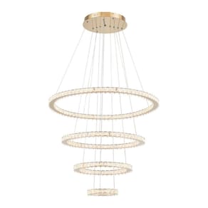 Lustre Pendente Astraled Slaney Pl-9748 Dourado Led Bivolt Dourado Pl-9748