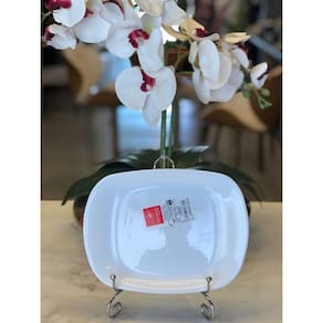 Grangusto Prato Vidro Temperado Branco Pequeno