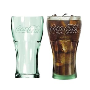 Jogo 2 Copos Coca-Cola Contour Vidro Verde 470ml - Nadir