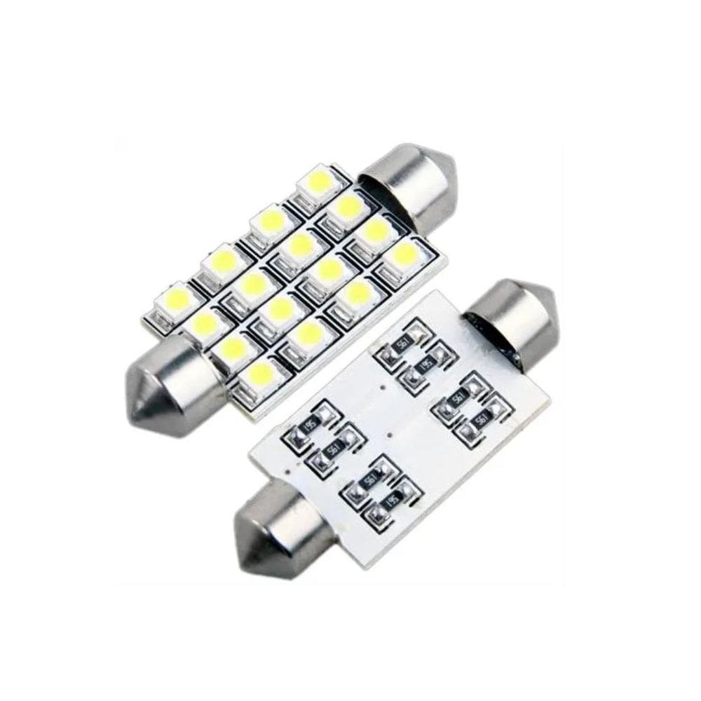 Lâmpada Torpedo 16 Leds 42Mm Teto Placa Porta Mala E Luvas