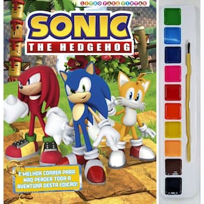 Sonic Livro para Pintar com Aquarela