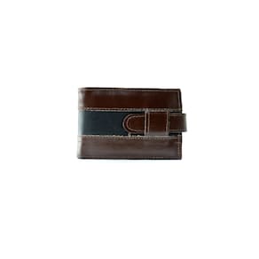 Carteira Masculina De Couro Clássica Com Fivela B8165