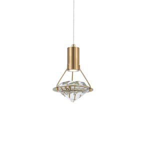 Lustre Pendente Astraled Polaris PT-9118 Dourado Led Bivolt