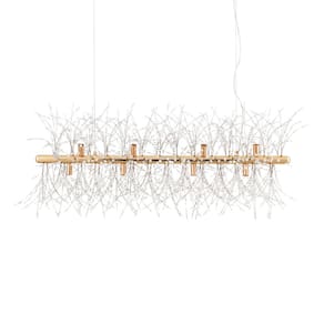 Lustre Pendente Astraled Mensae PT-1042 Dourado G9 Bivolt