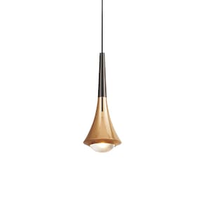 Lustre Pendente Astraled Tureis PT-9136 Dourado / Preto Led Bivolt