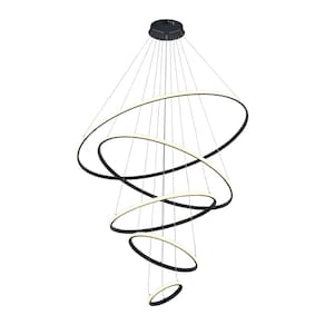 Lustre Pendente Astraled Tabit PL-9848 Preto Led Bivolt