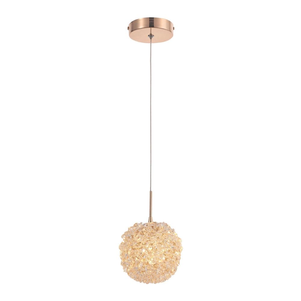 Lustre Pendente Astraled Castula PT-9123 Dourado Brilho G9 Bivolt 3000K - Luz Amarela