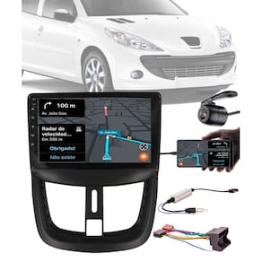 Multimídia 2 Din 9" Polegadas Peugeot 207 2006 até 2012 + Câmera de Ré