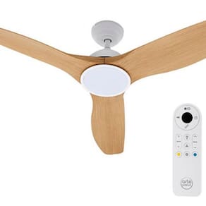 Ventilador Teto Controle Remoto 132cm Madeira Bivolt E Led