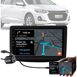 Multimídia 9" Polegadas GM Onix 2020 em Diante + Câmera de Ré + Moldura + Interface de Volante