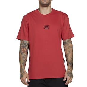 Camiseta Billabong Bracket Wave Color SM25 Vermelho