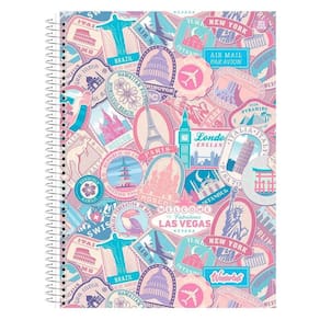 Caderno Univ 1 Matéria 80Fls Wanderlust Rosa Animativa