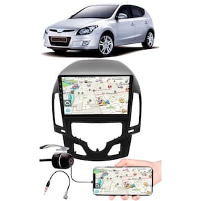 Multimídia 2 Din 9" Polegadas I30 2009 à 2013 Ar Digital Espelhamento USB Bluetooth + Chicote + Moldura + Câmera Ré