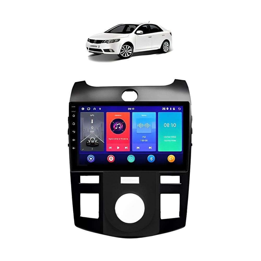 Kit Multimídia Cerato 2010 / 2013 Ar Analogico Android 9 Pol 2/32Gb Carplay Gps WiFi Rádio Bt - Vision 8990CP