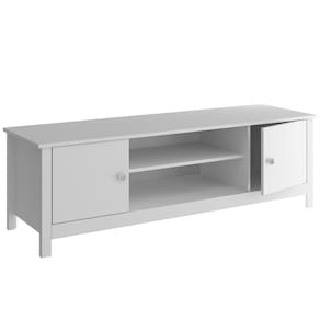 Rack Bancada Para TV 42 Pol 2 Portas 146 cm R606 Branco Dtall