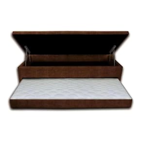 Cama Box Baú Viúva com Auxiliar Ortopédica 128x188x46 cm