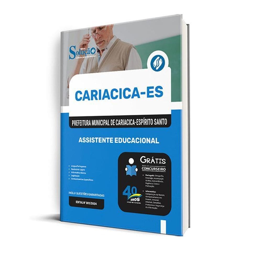 Apostila Prefeitura Cariacica Es 2025 Assistente Educacional