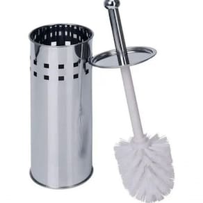 Escova Sanitária De Limpeza Com Suporte Inox Para Banheiro