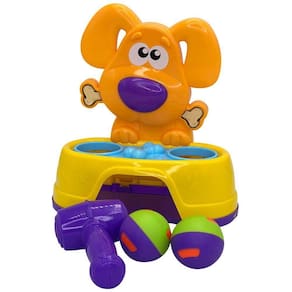 Bate Dog Brinquedo Interativo Com Martelo E Bolinhas Para Cachorros