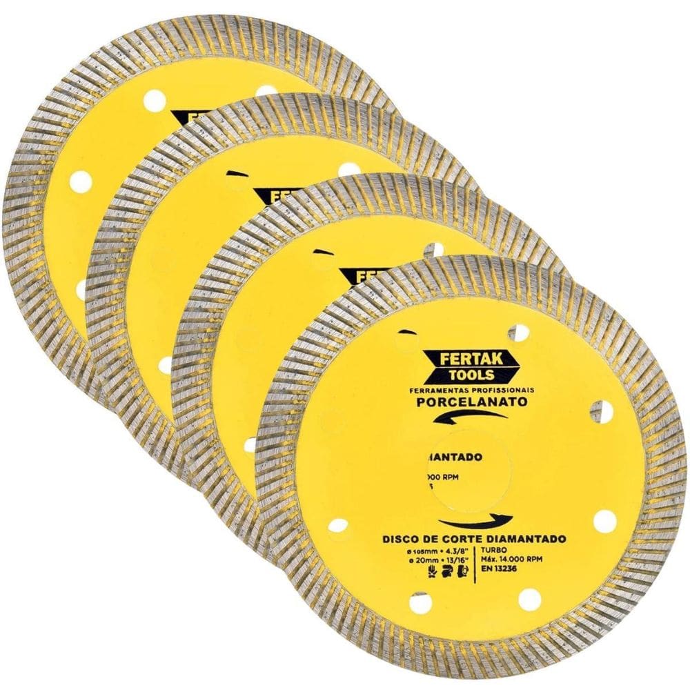 Disco De Corte Para Porcelanato 110X20Mm Kit 04 Un