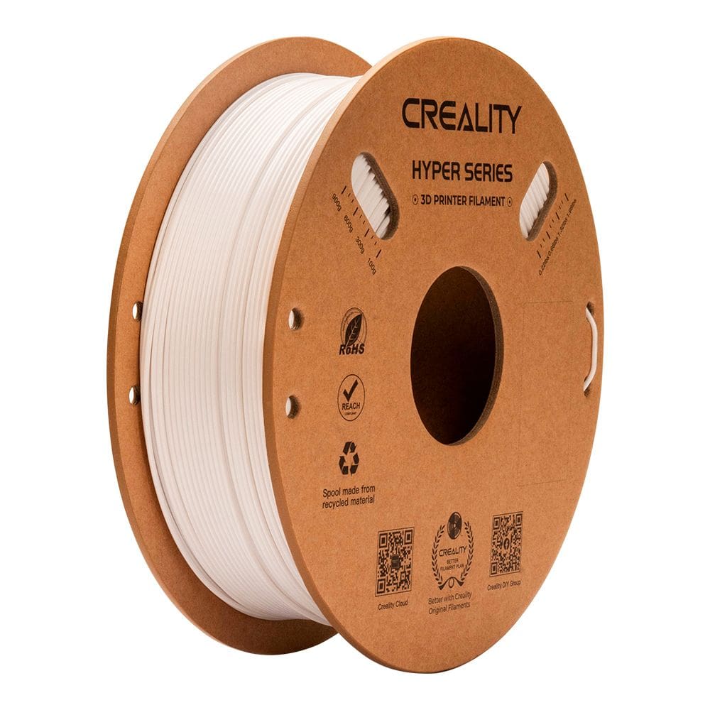 Filamento PETG para Impressora 3D Creality Hyper PETG 1 Kg/Rolo 1.75 mm Branco