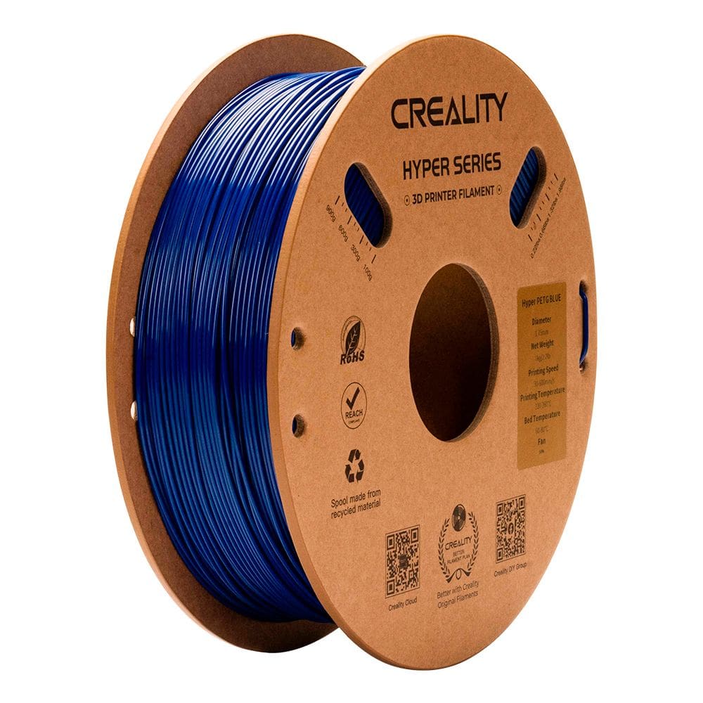Filamento PETG para Impressora 3D Creality Hyper PETG 1 Kg/Rolo 1.75 mm Azul