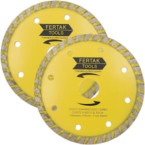 Disco De Corte Diamantado Turbo 110X20Mm Kit 02 Un