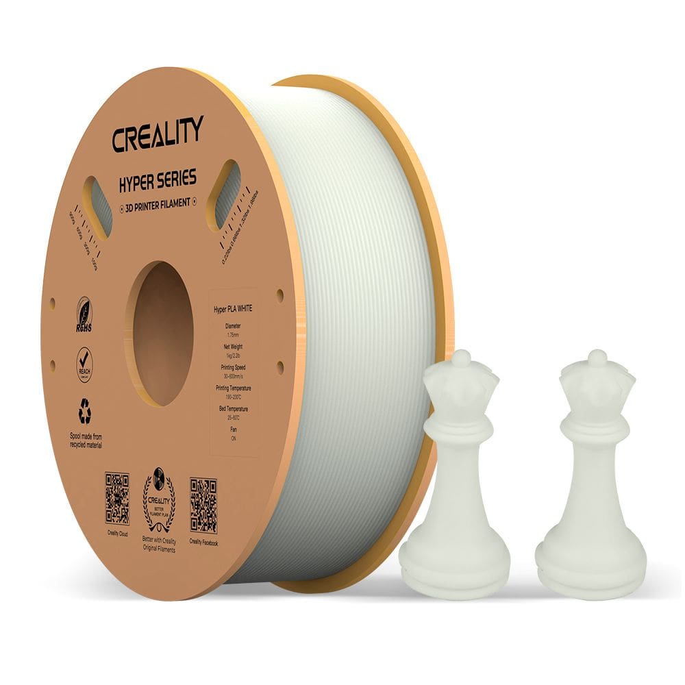 Filamento PLA para Impressora 3D Creality Hyper Fast PLA 1 Kg/Rolo 1.75 mm Branco