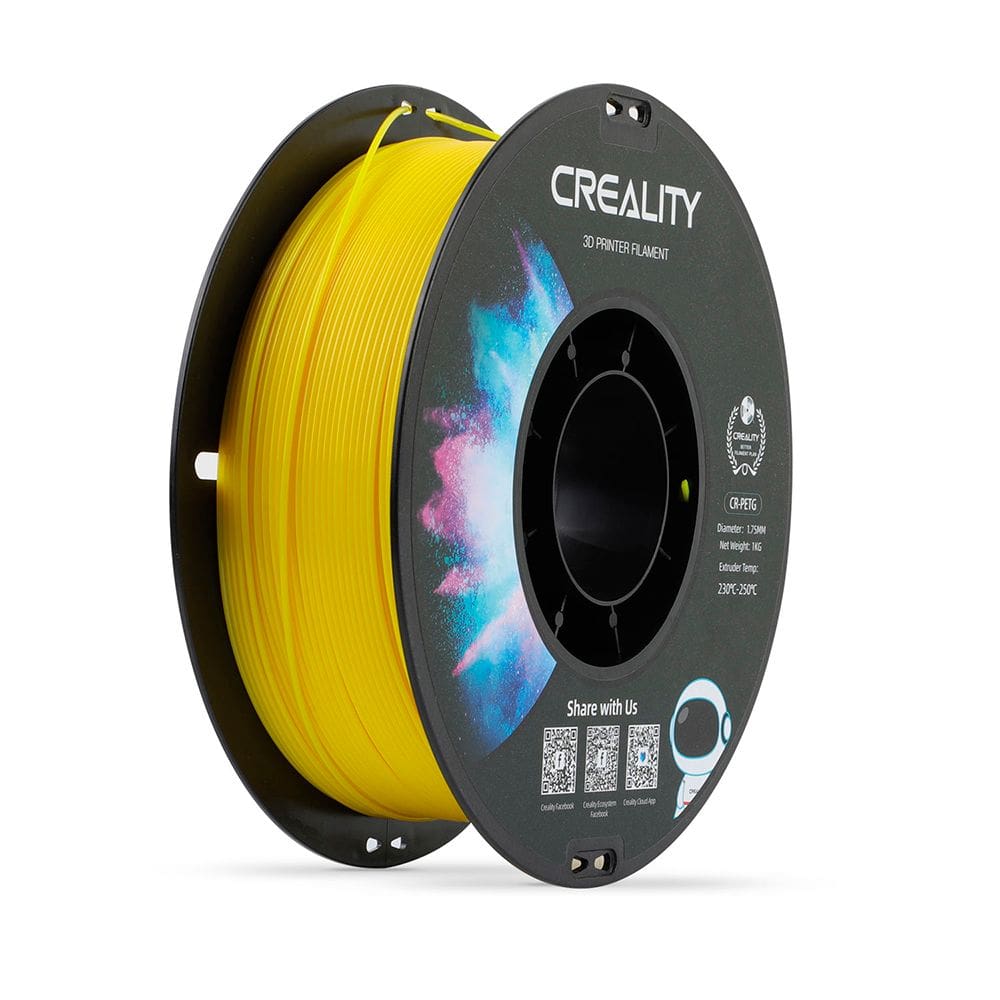 Filamento PETG para Impressora 3D Creality CR-PETG 1 Kg/Rolo 1.75 mm Amarelo