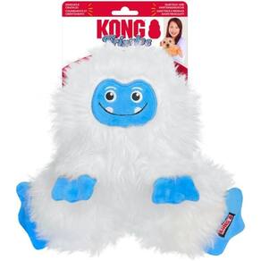 Pelucia Kong Holiday Frizzles Yeti Brinquedo Abominável homem das neves com Apito Para Cães Médios e Grandes