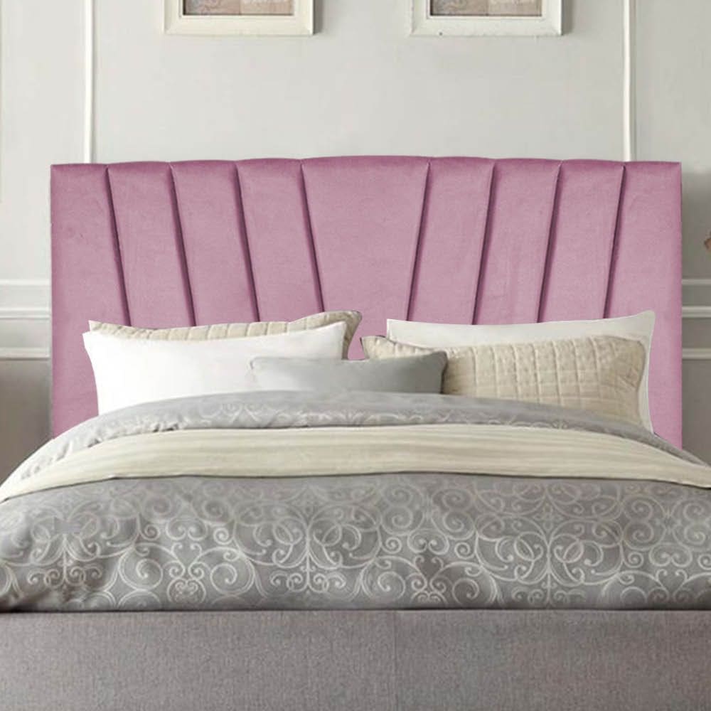 Cabeceira Estofada Casal Belgica 140cm Linho Com Frames Rosa