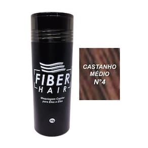 Fiber Hair Maquiagem Capilar Disfarce 30g Calvície Castanho Médio