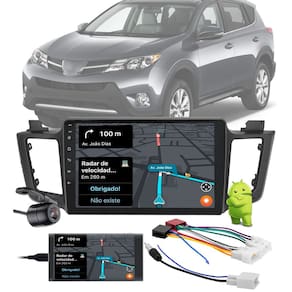 Multimídia 10" Polegadas Toyota Rav4 2012 até 2017 Android Bluetooth Espelhamento + Câmera de Ré + Chicotes